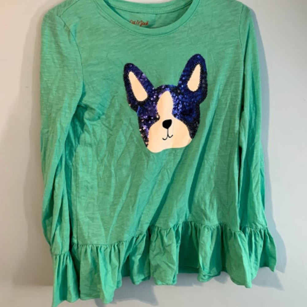 Girls C & J Long Sleeve Shirt Size XL Color Teal